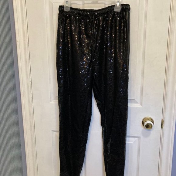Women Sequin Long Pencil Pants - Picture 3 of 4